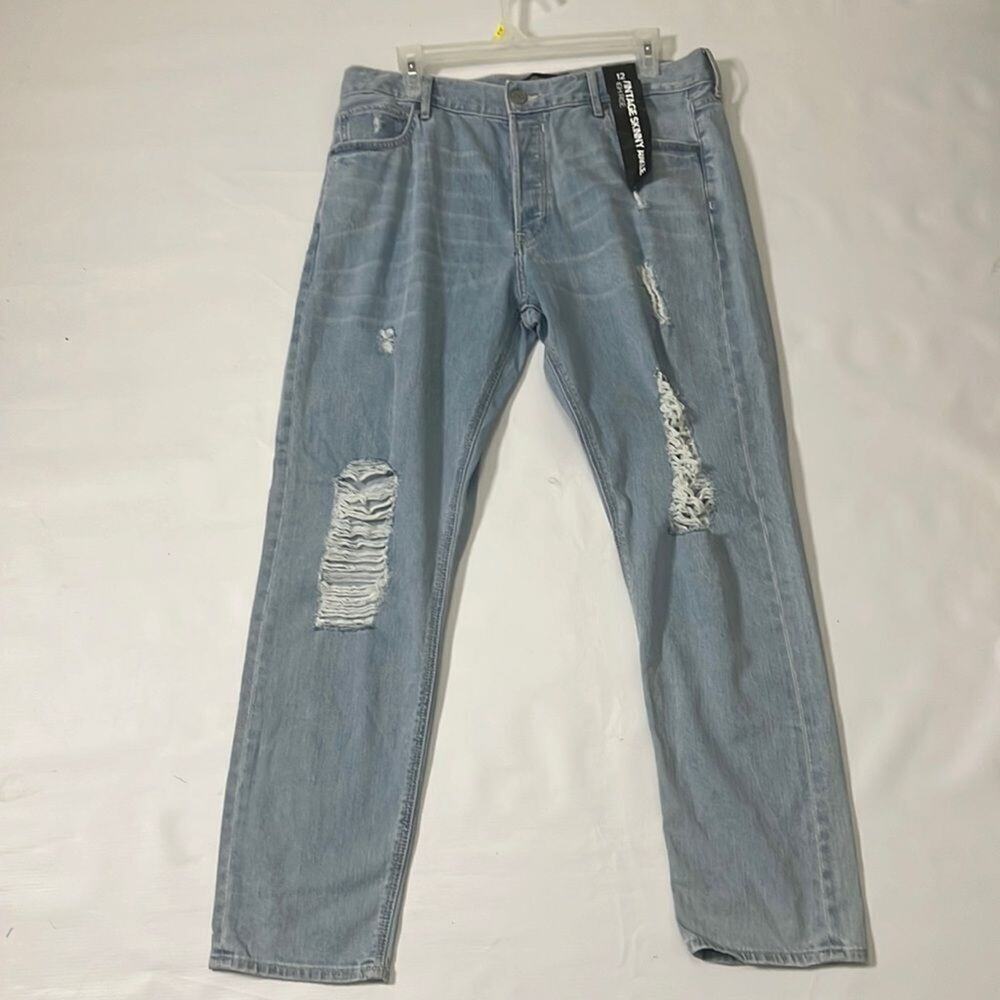 EXPRESS VINTAGE SKINNY ANKLE HIGH RISE DISTRESSED JEANS SIZE 12